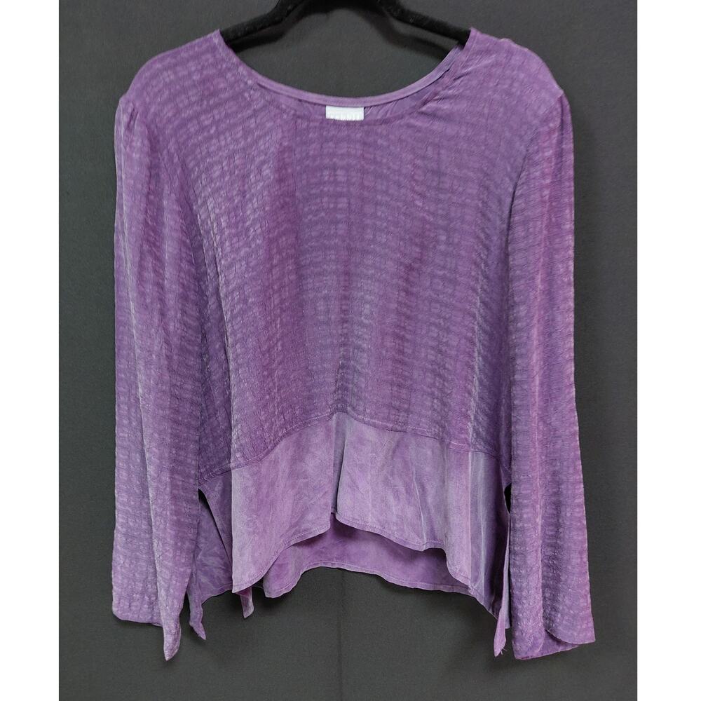 rabbit rabbit rabbit DESIGNS Purple Rayon Top Size 14P